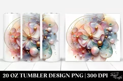 Glossy Cosmos,Abstract Watercolor | 20 oz Tumbler Product Image 1