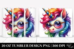 Cool Unicorn,Watercolor Drawing | 20 oz Tumbler Product Image 1
