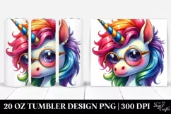 Cool Unicorn,Watercolor Drawing | 20 oz Tumbler Product Image 1