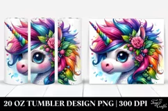 Cool Unicorn,Watercolor Drawing | 20 oz Tumbler Product Image 1