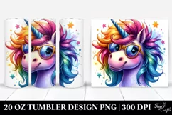 Cool Unicorn,Watercolor Drawing | 20 oz Tumbler Product Image 1