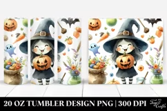 Funny Halloween Witch Clipart | 20 oz Tumbler Product Image 1