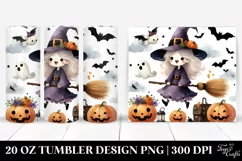 Funny Halloween Witch Clipart | 20 oz Tumbler Product Image 1