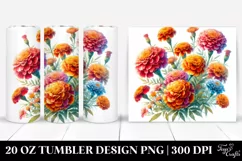 Colorful Marigold Bouquet | 20 oz Tumbler Product Image 1