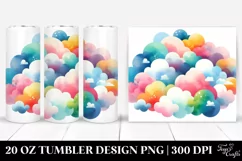 Simple Watercolor Pastel Cloud | 20 oz Tumbler Product Image 1