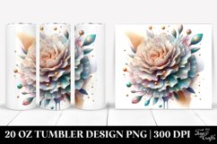 20 Oz Tumbler Sublimation | Pastel Wooden Glossy Carnation Product Image 1