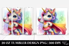 Cute Hero Unicorn | 20 oz Tumbler Product Image 1