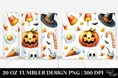 Funny Halloween Candy Corn Clipart | 20 oz Tumbler Product Image 1