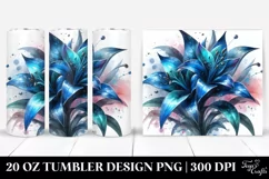20 Oz Tumbler Sublimation | Glossy Lobelia with Metallic Product Image 1