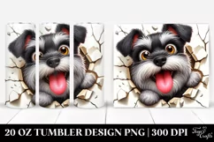Cute Crazy Looking Miniature Schnauzer | 20 Oz Tumbler Product Image 1