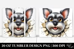 Funny Schnauzer Painting | 20 oz Tumbler Product Image 1
