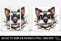 Funny Schnauzer Painting | 20 oz Tumbler Product Image 1