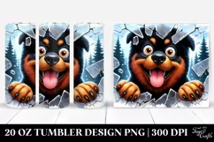 Cute Crazy Looking Rottweiler | 20 Oz Tumbler Product Image 1