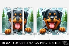 Cute Crazy Looking Rottweiler | 20 Oz Tumbler Product Image 1