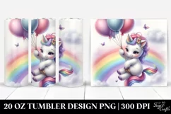 Baby Unicorn Rainbow Swing | 20 Oz Tumbler Product Image 1