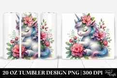 Cute Unicorn with Azalea | 20 oz Tumbler Product Image 1
