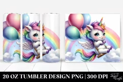 Baby Unicorn Rainbow Swing | 20 Oz Tumbler Product Image 1