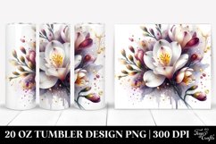 20 Oz Tumbler Sublimation | Glossy Freesia with Golden Product Image 1