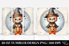 Retro Halloween Bear on Star 20 Oz Tumbler Product Image 1