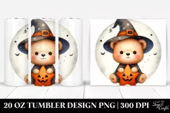 Retro Baby Bear Standing on Star 20 Oz Tumbler Product Image 1