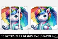 Baby Unicorn Posing Like a Model 20 Oz Tumbler Product Image 1
