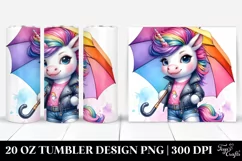 Baby Unicorn Posing Like a Model 20 Oz Tumbler Product Image 1