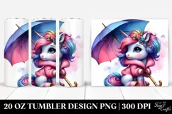 Baby Unicorn Posing Like a Model 20 Oz Tumbler Product Image 1