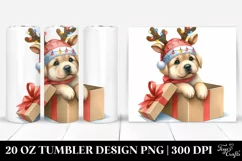 Cute Baby Labrador with Winter Attire, Transparent 20 Oz Product Image 1