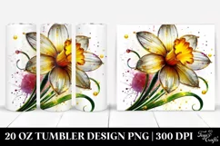 20 Oz Tumbler Sublimation | Shiny Daffodil with Metallic Product Image 1
