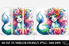 Smiling Mermaid Drawing | 20 oz Tumbler Product Image 1