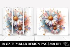 Abstract Shiny Daisy Tumbler Product Image 1