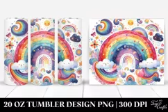 Colorful Whimsical Rainbow | 20 oz Tumbler Product Image 1