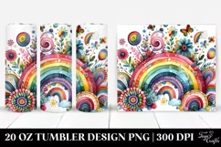 Colorful Whimsical Rainbow | 20 oz Tumbler Product Image 1