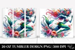 Running Mermaid Drawing | 20 oz Tumbler Product Image 1