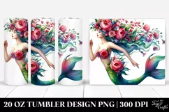 Mermaid Drawing | 20 oz Tumbler Product Image 1