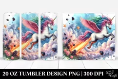 Colorful Unicorn Meteor Dive | 20 Oz Tumbler Product Image 1