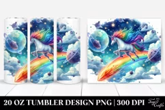 Colorful Unicorn Meteor Dive | 20 Oz Tumbler Product Image 1