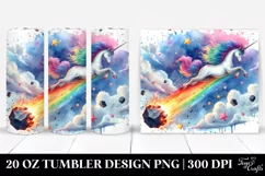 Colorful Unicorn Meteor Dive | 20 Oz Tumbler Product Image 1