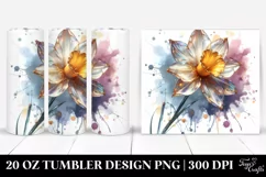 20 Oz Tumbler Sublimation | Shiny Daffodil with Metallic Product Image 1