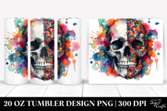 Colorful Skull Painting, 20 Oz Tumbler Product Image 1