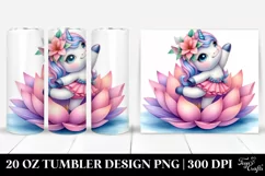 Baby Unicorn Dancer Lotus Tumbler Product Image 1
