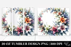 Vibrant Lily Wreath | 20 oz Tumbler Product Image 1