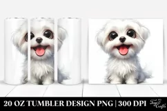 Funny Maltese Smiling Tumbler Product Image 1
