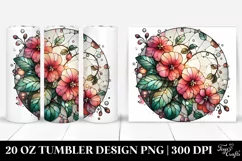 Stained Impatiens Watercolor Tumbler Product Image 1