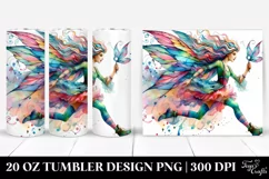 Running Fairy Drawing | 20 oz Tumbler Product Image 1