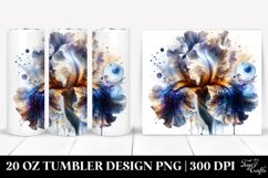 Glossy Iris Watercolor Splash | 20 Oz Tumbler Product Image 1