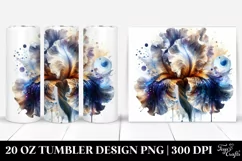 Glossy Iris Watercolor Splash | 20 Oz Tumbler Product Image 1