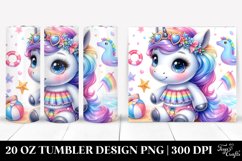 Colorful Baby Unicorn Beachwear | 20 Oz Tumbler Product Image 1