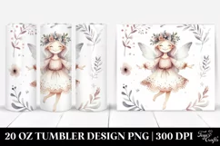 Excited Fairy Watercolor Tumbler Design Product Image 1