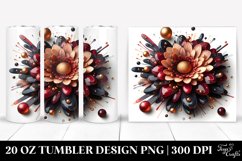 Glossy Gerbera with Golden Insertions | 20 Oz Tumbler Product Image 1